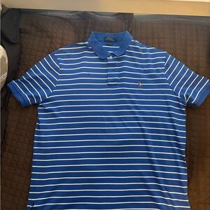 Polo by Ralph Lauren Blue and White Striped Polo Shirt